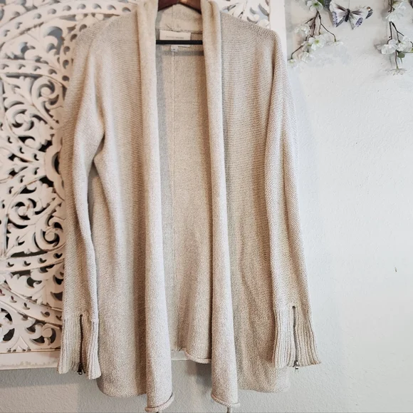 BROCHU WALKER CARDIGAN LINEN OPEN SWEATER SIZE SMALL - Picture 15 of 15